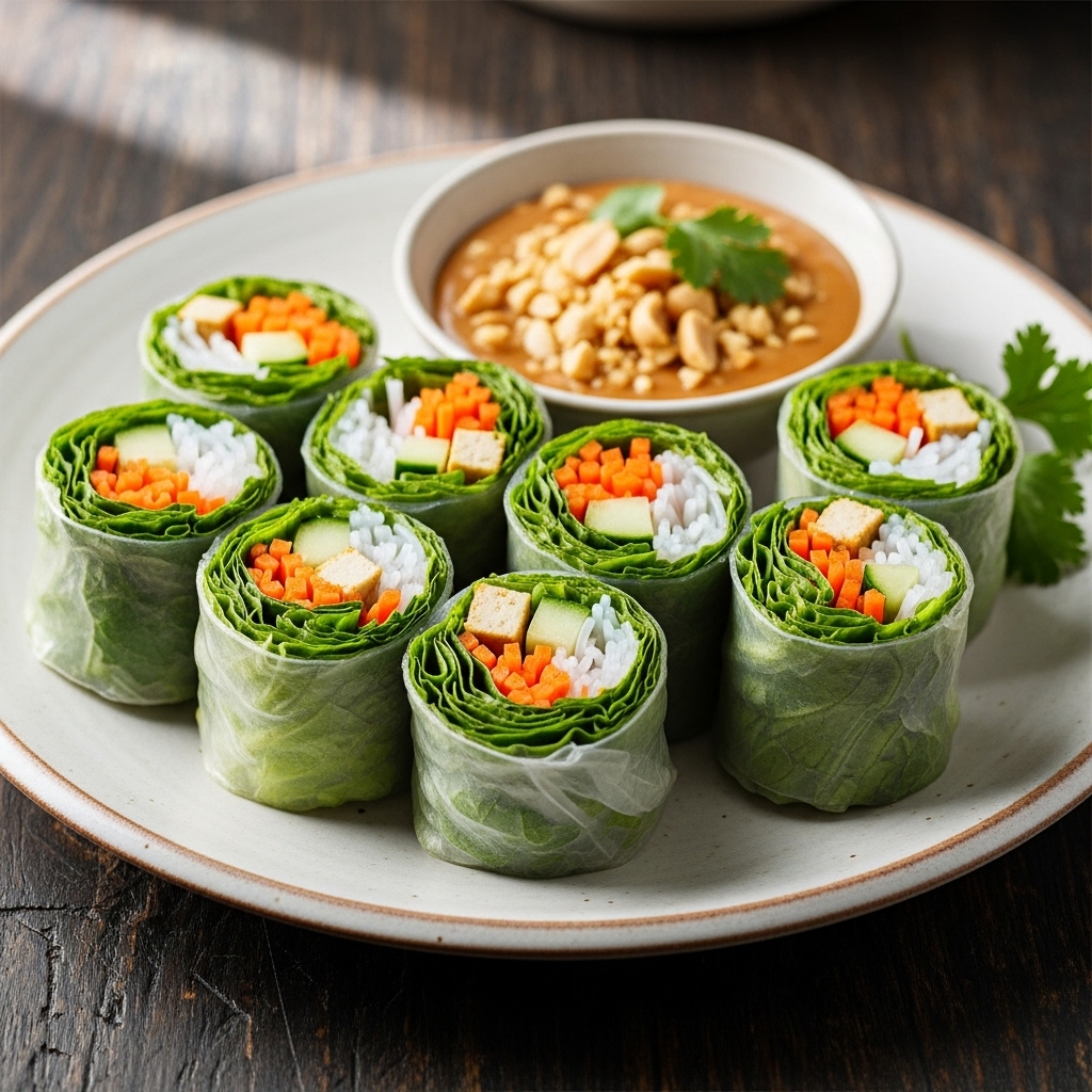 “Delightful Vegan Vietnamese Fresh Spring Rolls (Gỏi Cuốn Chay)”